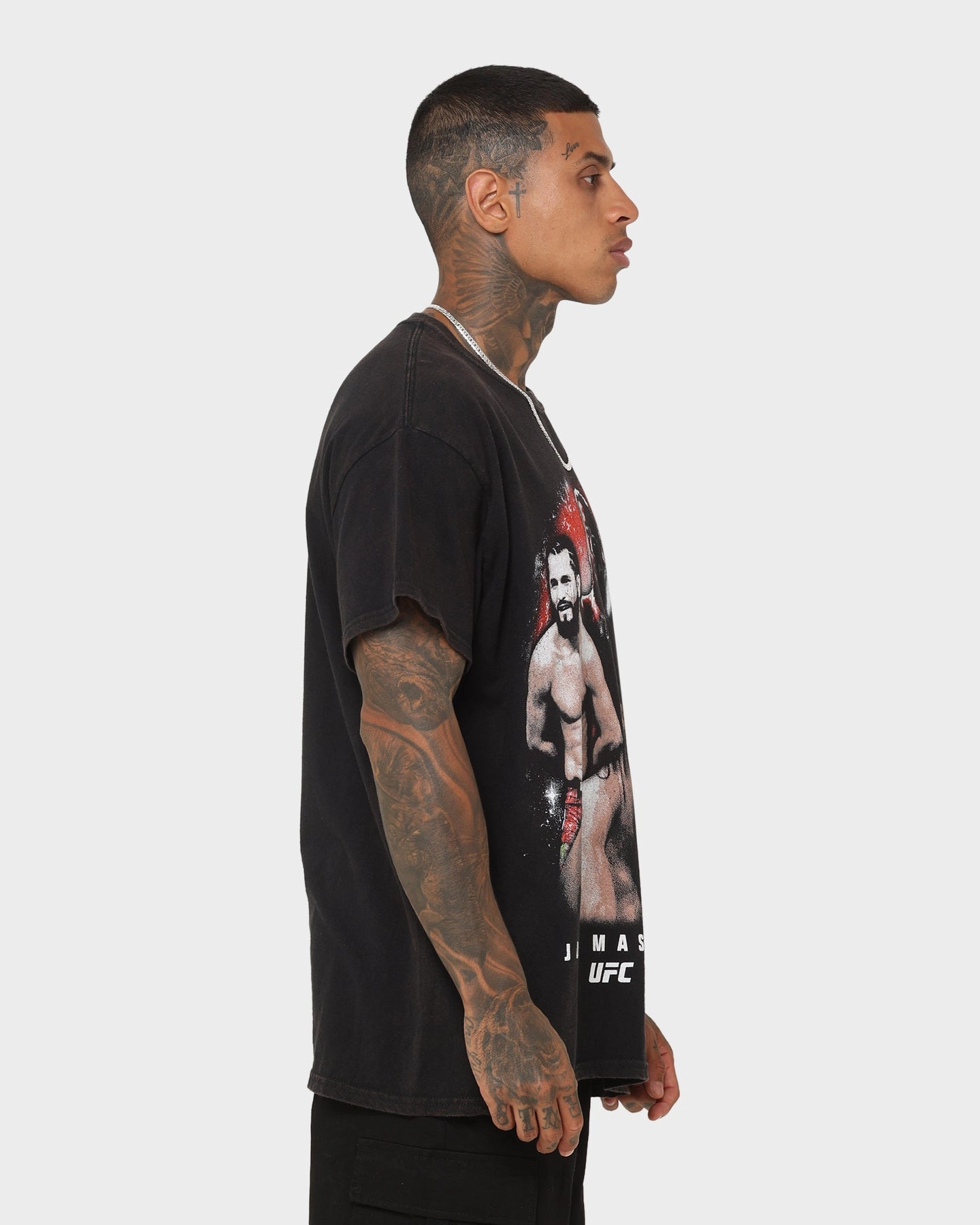 Basic Wear Layering Comfort Wear UFC By Goat Crew Jorge Masvidal Vintage T-Shirt Black Wash
