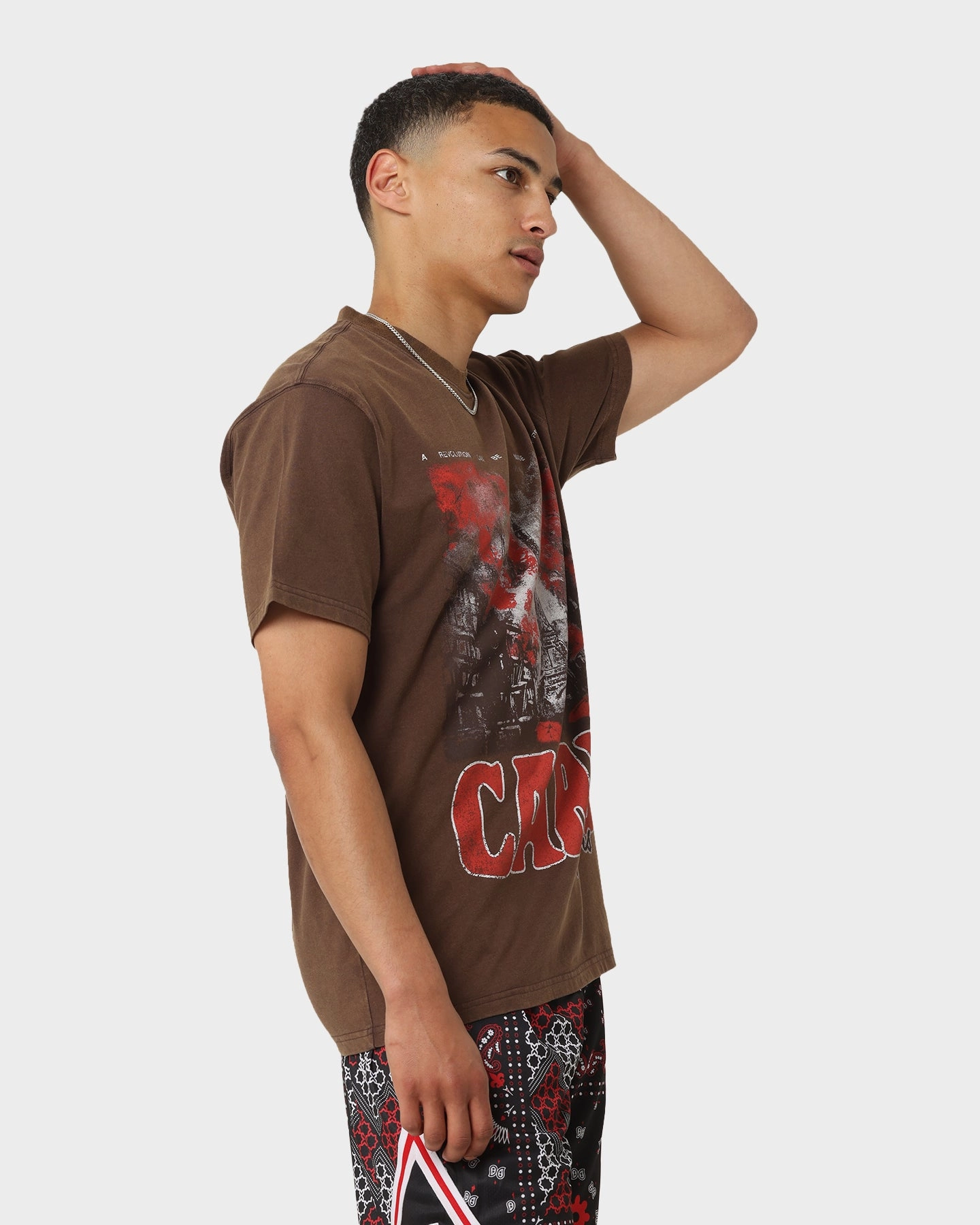 Easy and Relaxed Carr?? Autumn Vintage T-Shirt Washed Brown