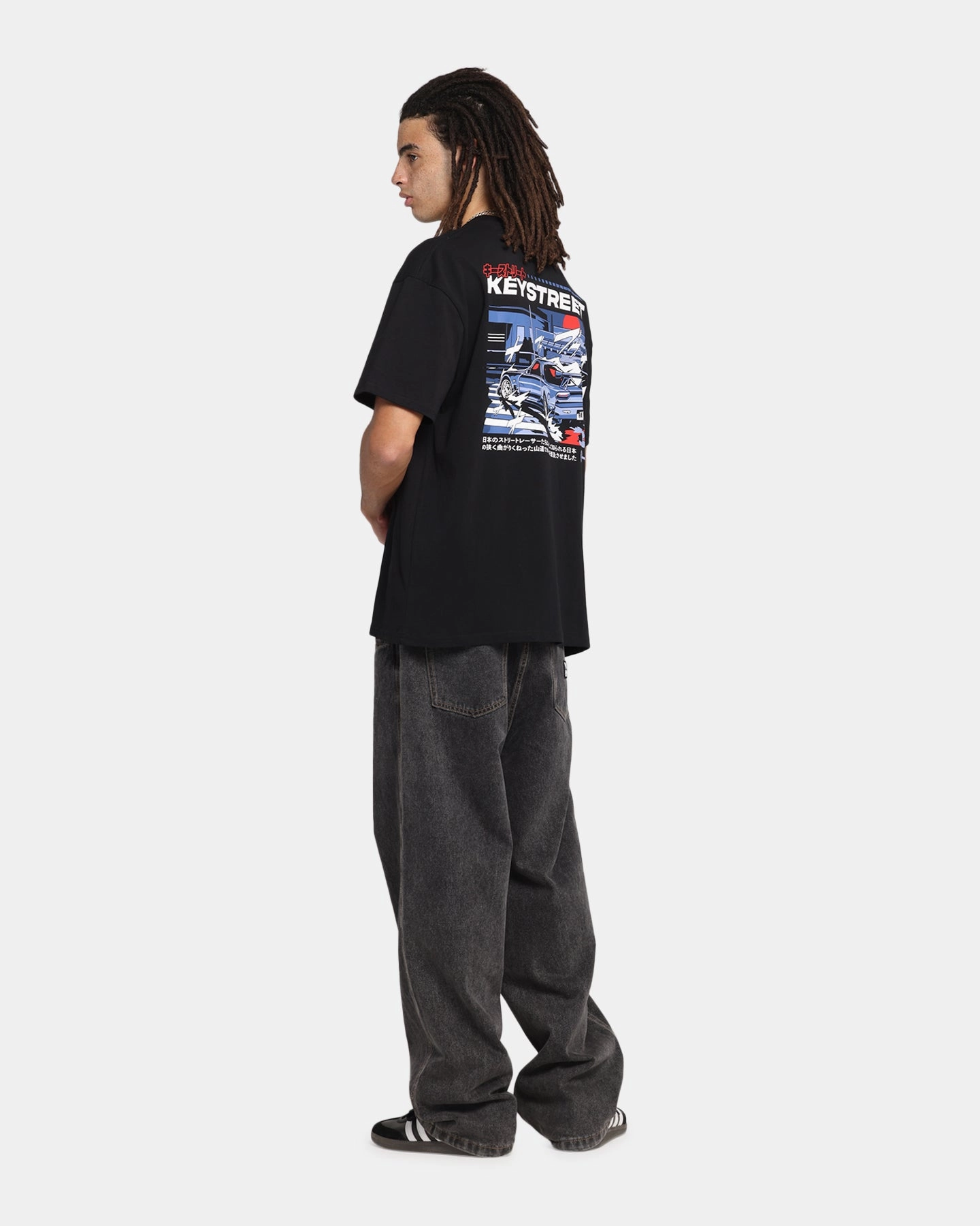 Foam Print Detail Everyday Layer Key Street Send It T-Shirt Black