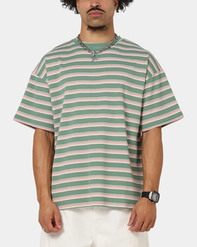 XXIII Standard Stripe T-Shirt Green/Pink discount offer Lightweight Design