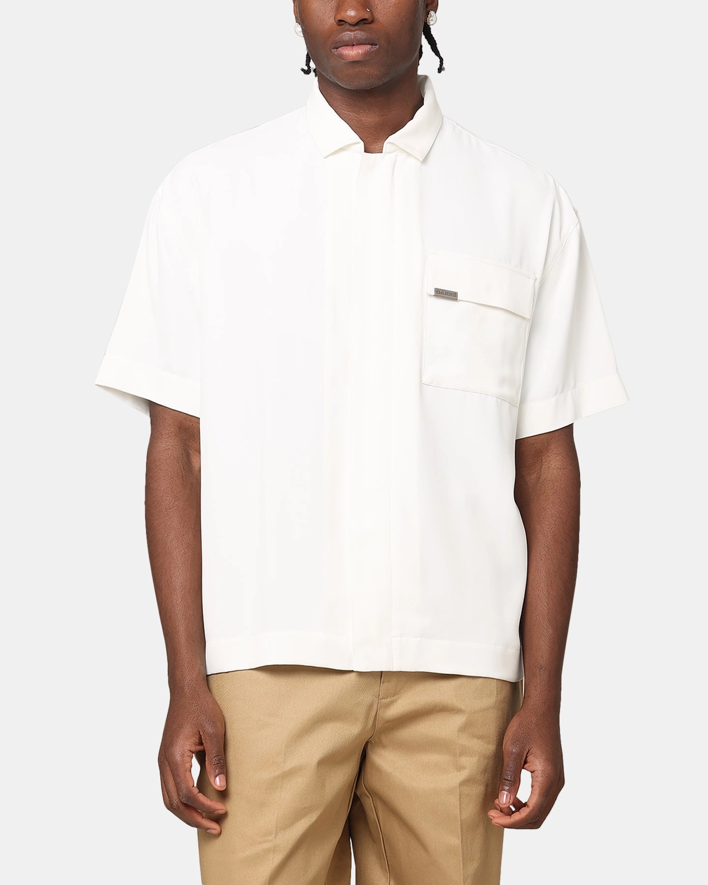 Carr?? Exceptional Pocket Oversized Shirt Off White Chic Design High-Quality Craftsmanship