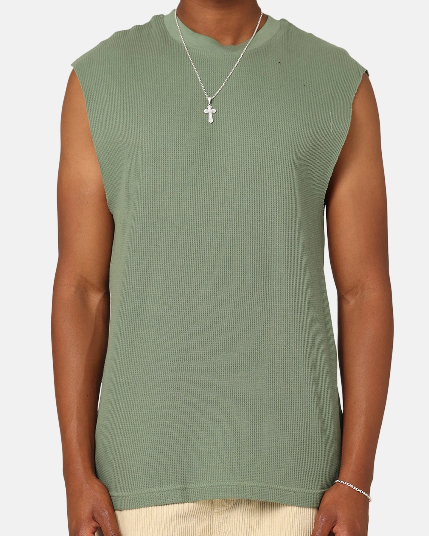 Valentine's Day cyber monday XXIII Waffle Muscle Singlet Sage