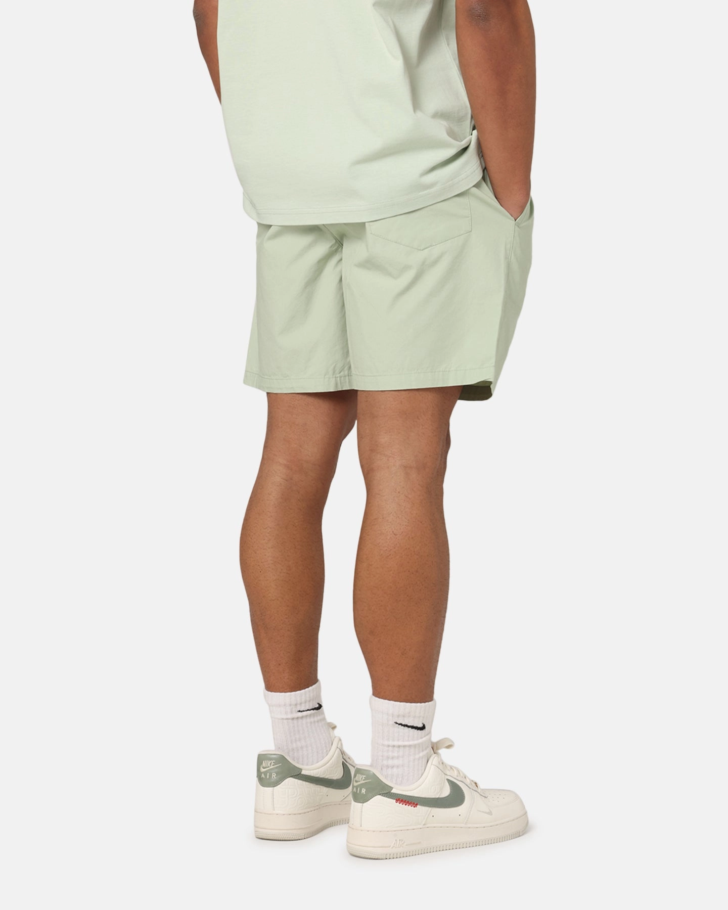 Carre Rose Beach Shorts Sage Tear Resistant Weave