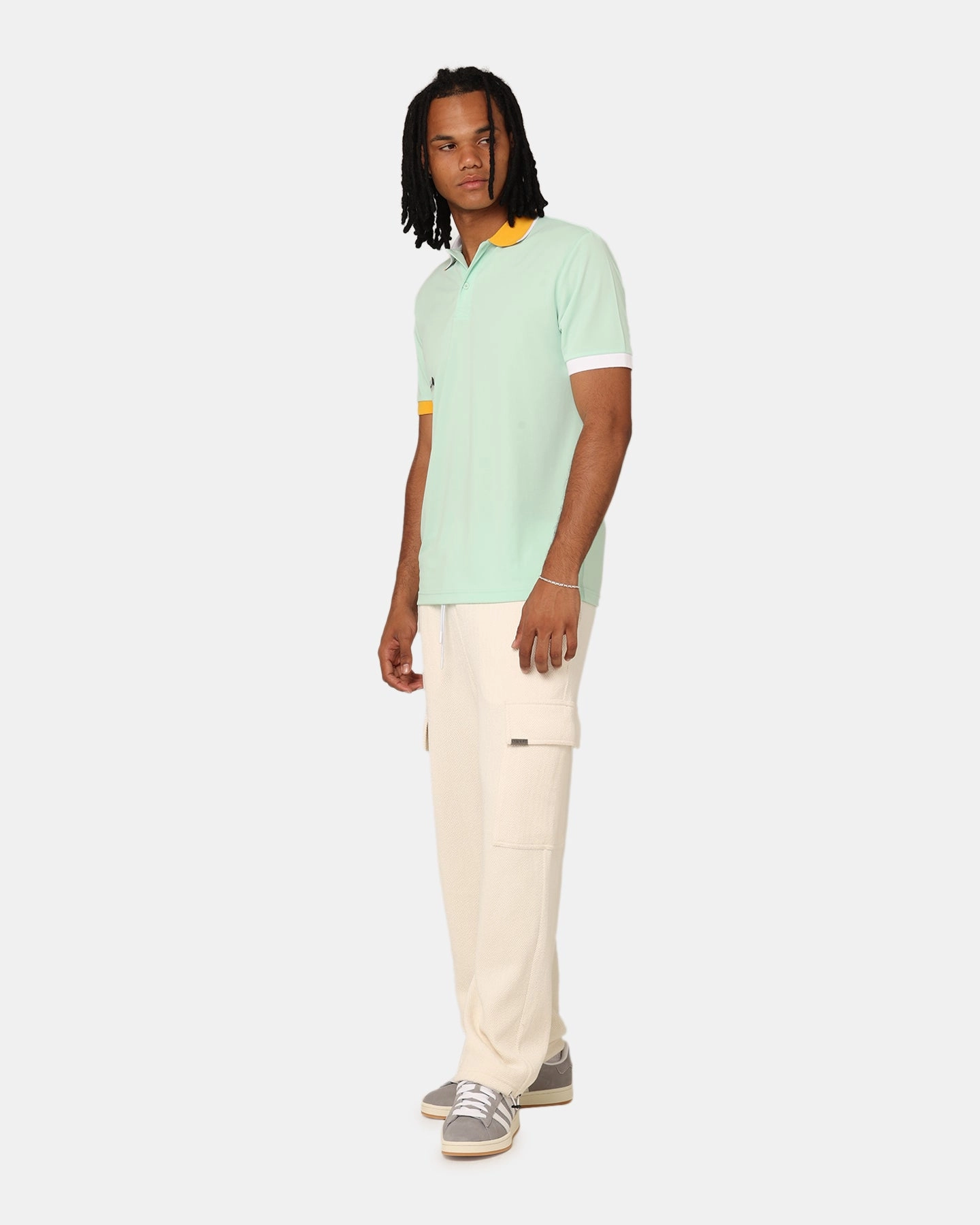 Students Golf Benfield Polo Shirt Mint Spring Summer Modern Cut