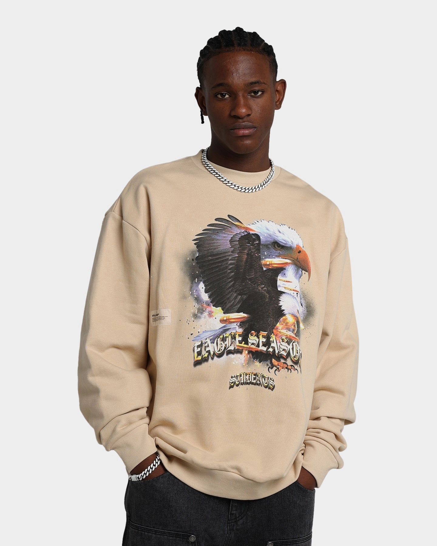 Students Golf Eagle Season Crewneck Monarch Seamless Stitching Zippered Closures
