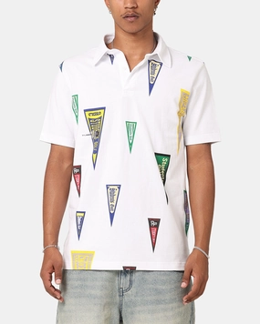 Students Golf Harris Pique Short Sleeve Polo Shirt White Anti Odor Technology Clubhouse Attire