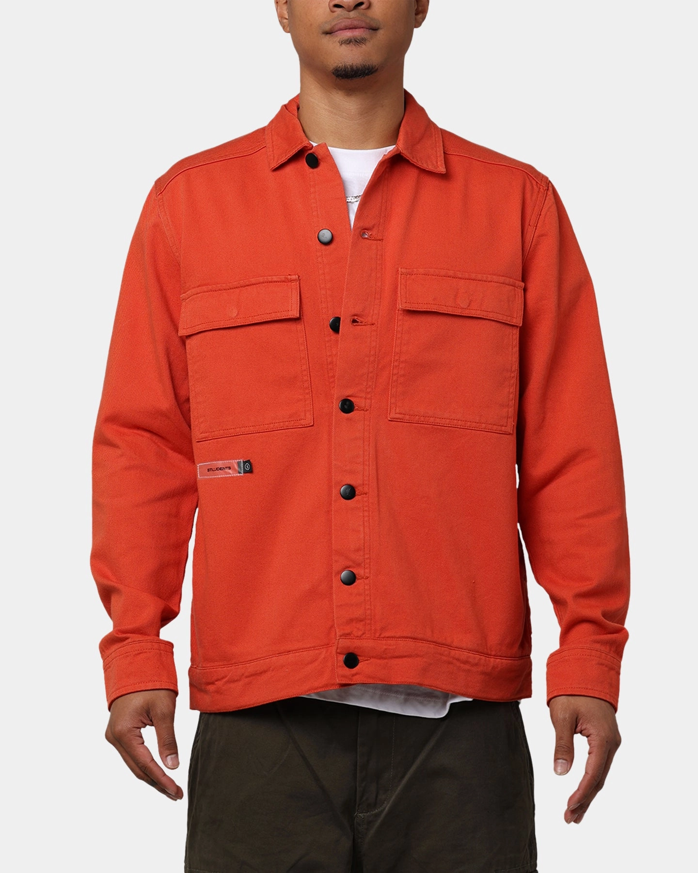 Sporty Style Students Golf Kerwood Twill Work Jacket Orange