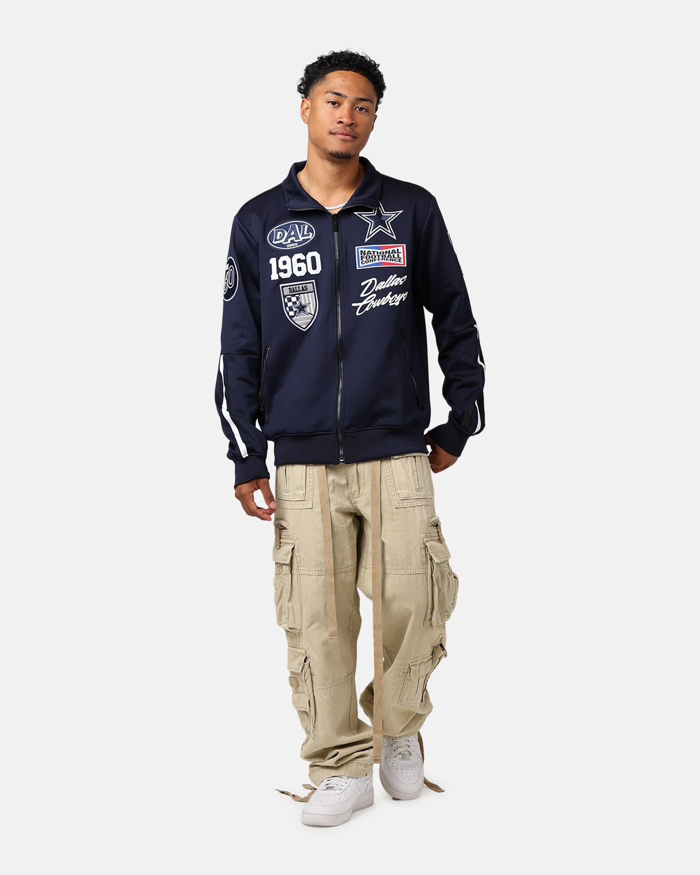 Pro Standard Dallas Cowboys Fast Lane Track Jacket Midnight Navy concert Protective Comfort