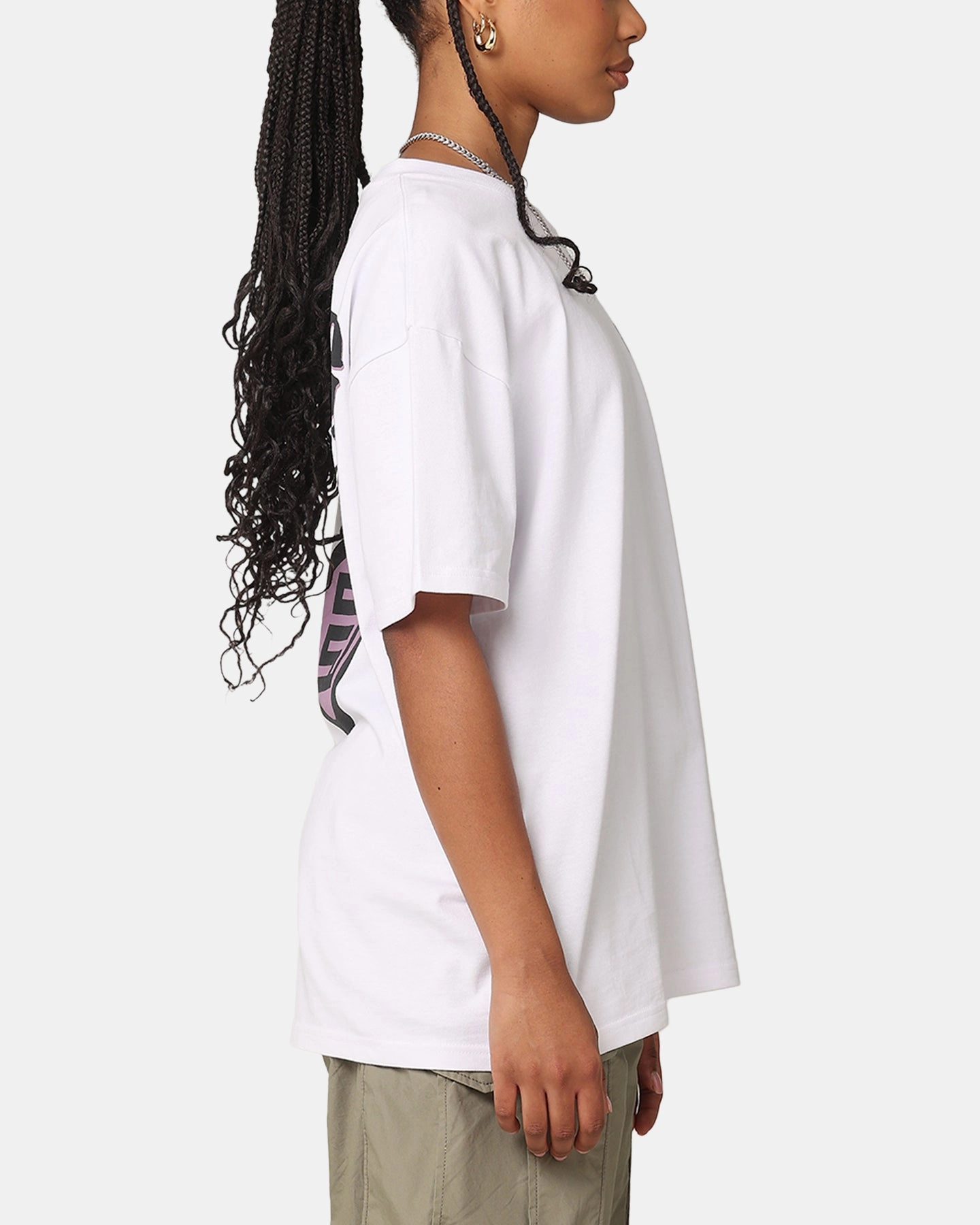 Quick-Dry Fabric Long Lasting Color S Double Combo Platter T-Shirt Washed White