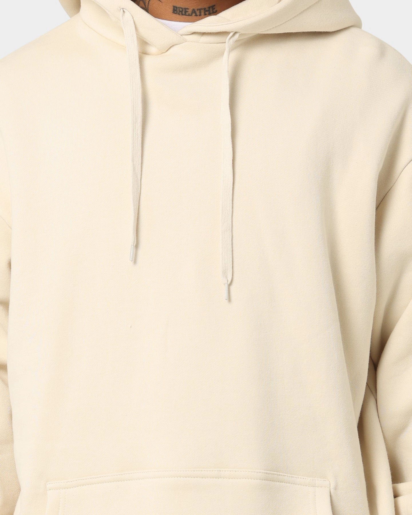 Chill Proof Heat Retention Stussy Back Appliqu?? 50/50 Hoodie Cream
