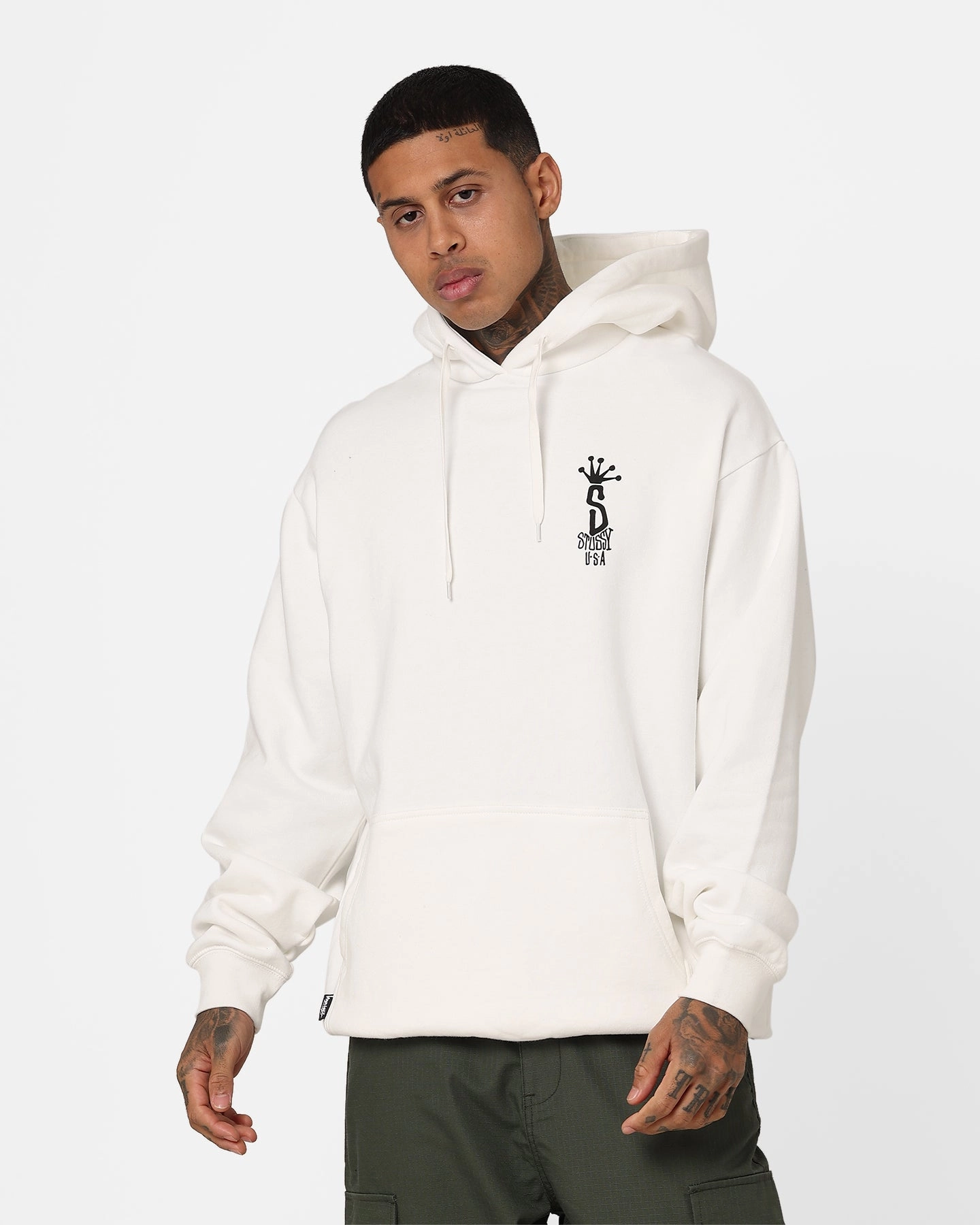 GloveFriendly Cuff Design Perfection Stussy Big S LCB Hoodie White