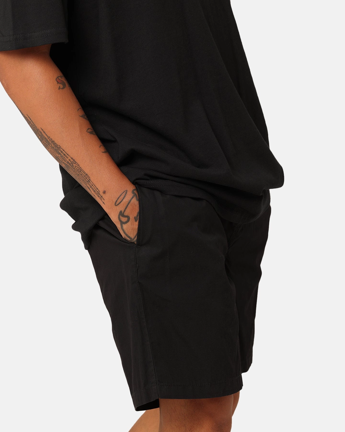 Stussy Designs Dice Beach Shorts Black Odor Resistant Coating Stretch Comfort