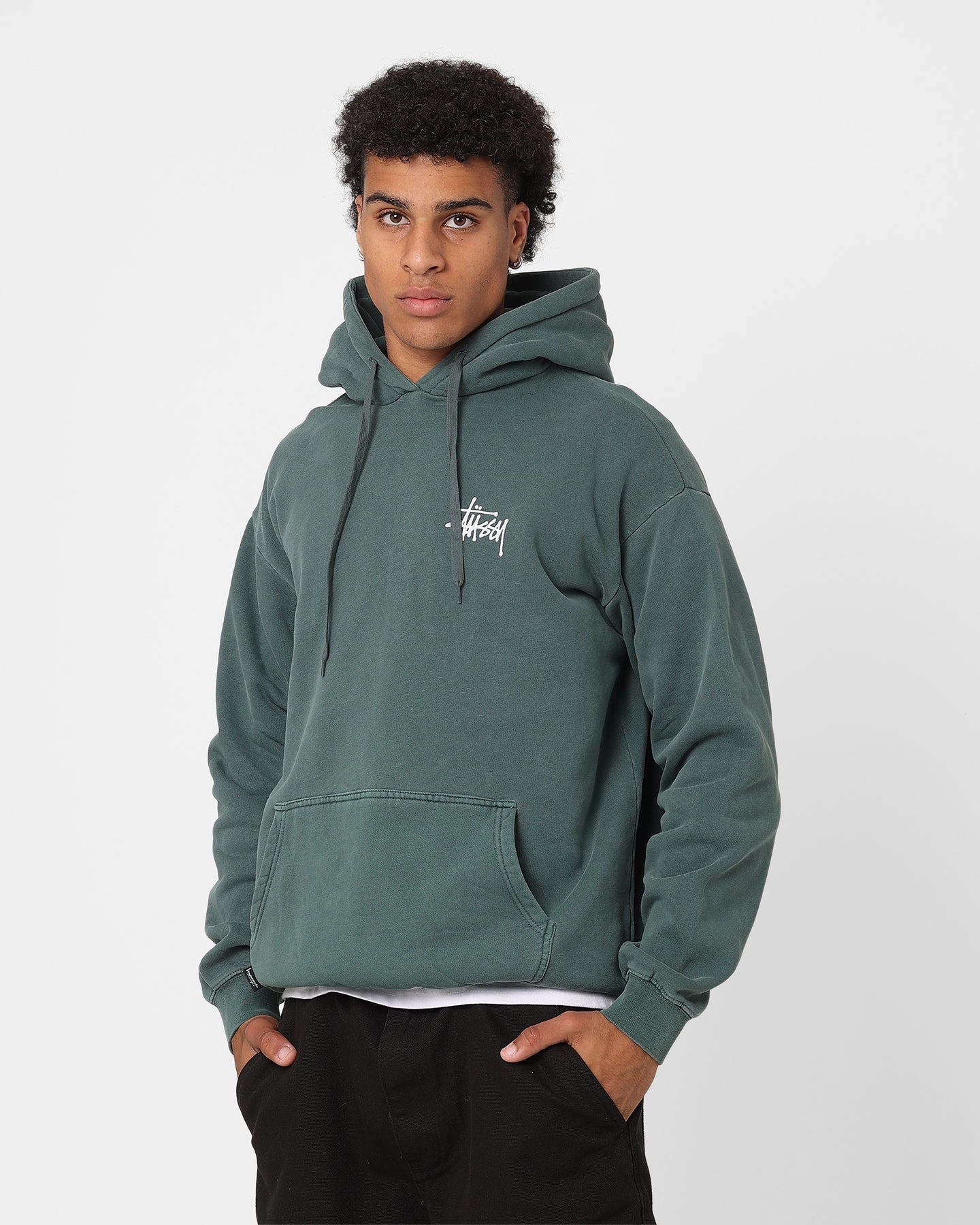 packable Stussy Extra Tough 50-50 Hoodie Pigment Moss Green