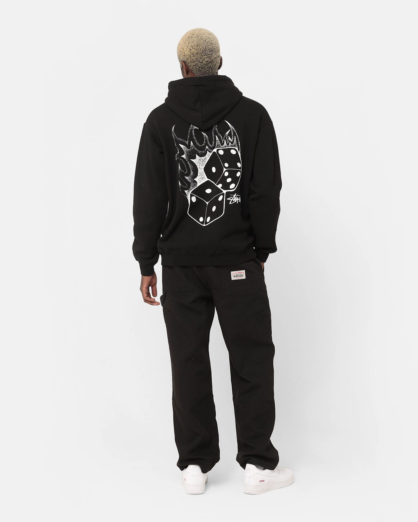 Stussy Fire Dice 50-50 Hoodie Pigment Black suitable for award ceremonies