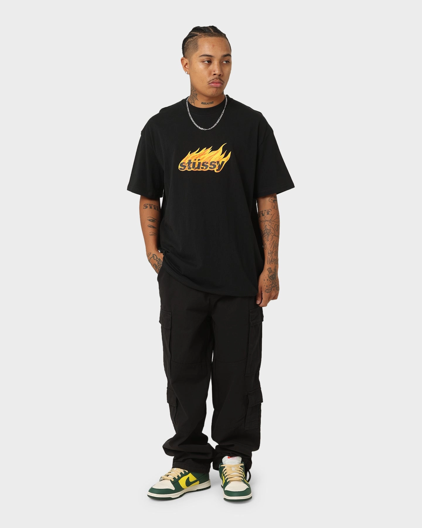 Stussy Flames T-Shirt Black Weekend Smart