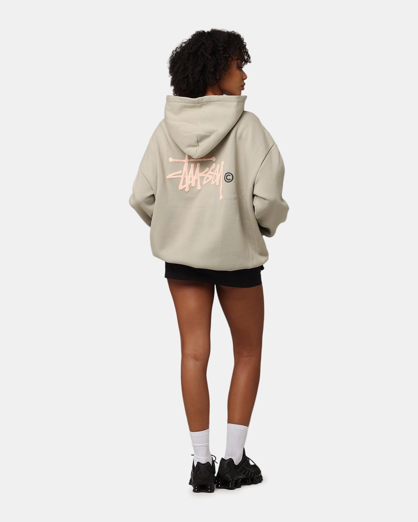 Stussy Graffiti LCB Full Zip Hoodie Pigment Olive petite size All Day Use
