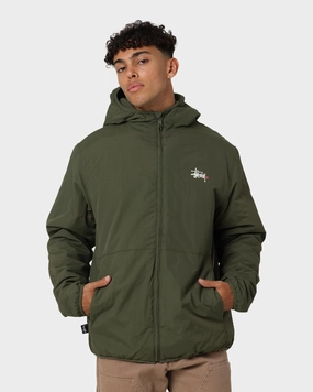 Stussy Graffiti Nylon Hooded Jacket Flight Green Method