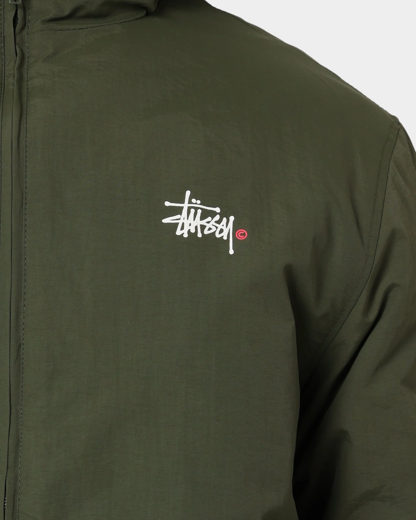 Stussy Graffiti Nylon Hooded Jacket Flight Green Schedule