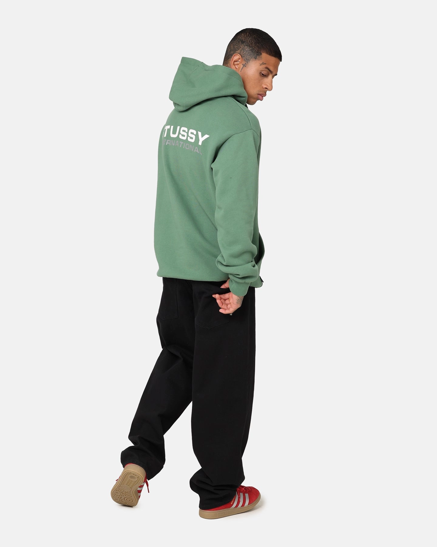 Stussy International LCB Hoodie Green Quick Drying Labor
