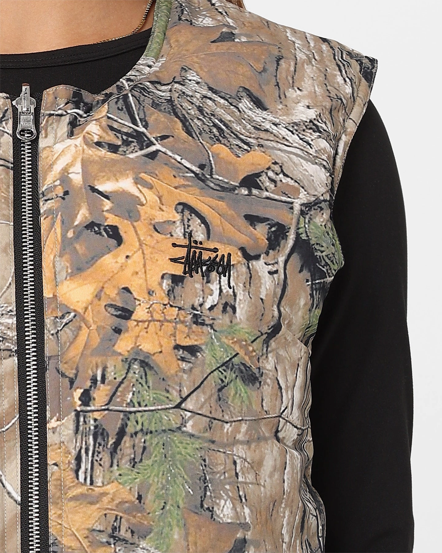 Office MultiPocket Design Stussy Real Tree Camo Reversible Vest Real Tree Camo