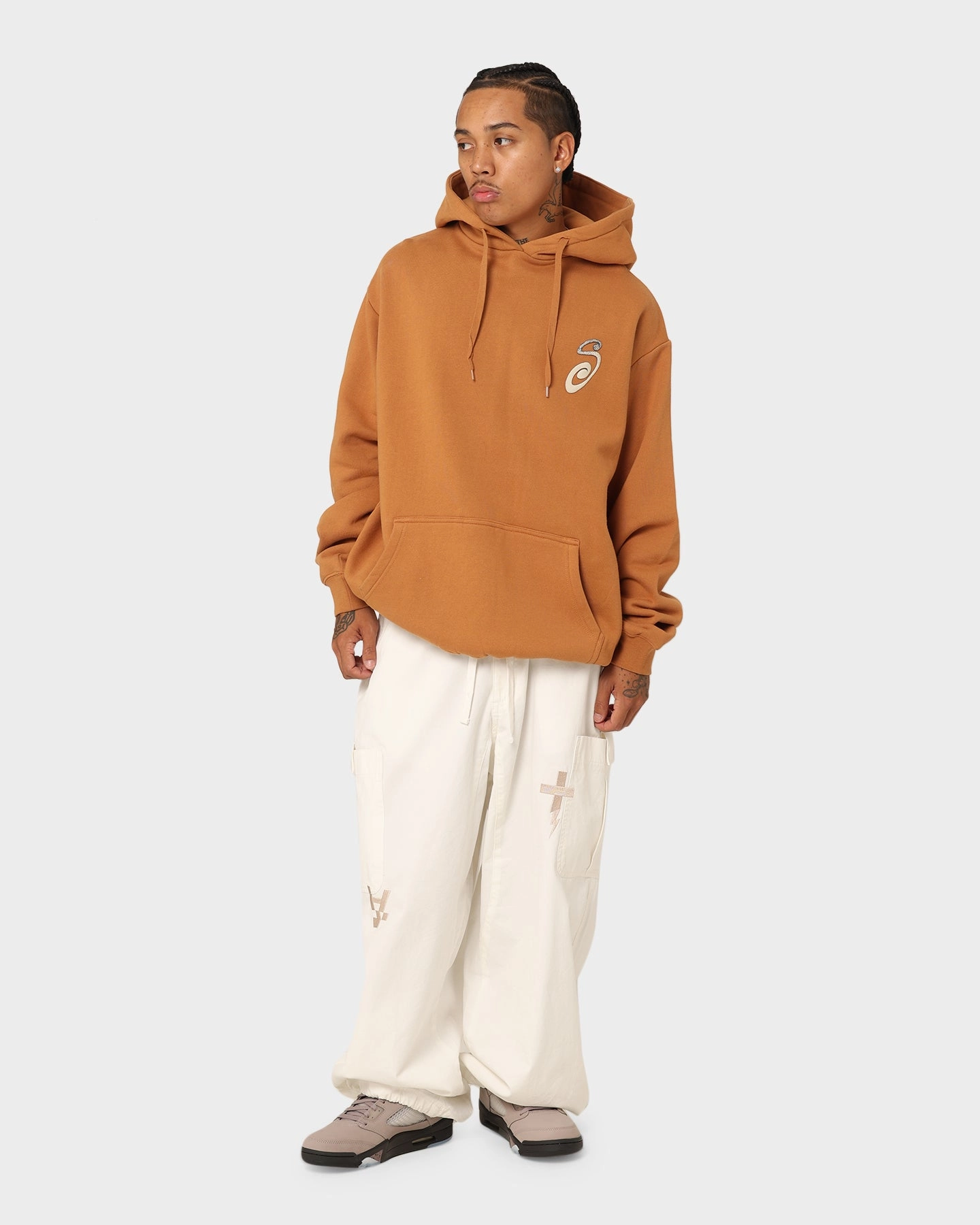 Abrasion Resistant Edges Suggestion Stussy S IS Hoodie Almond