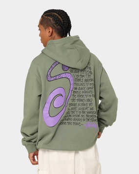 Stussy S IS Hoodie Faded Green Hazard Kindness
