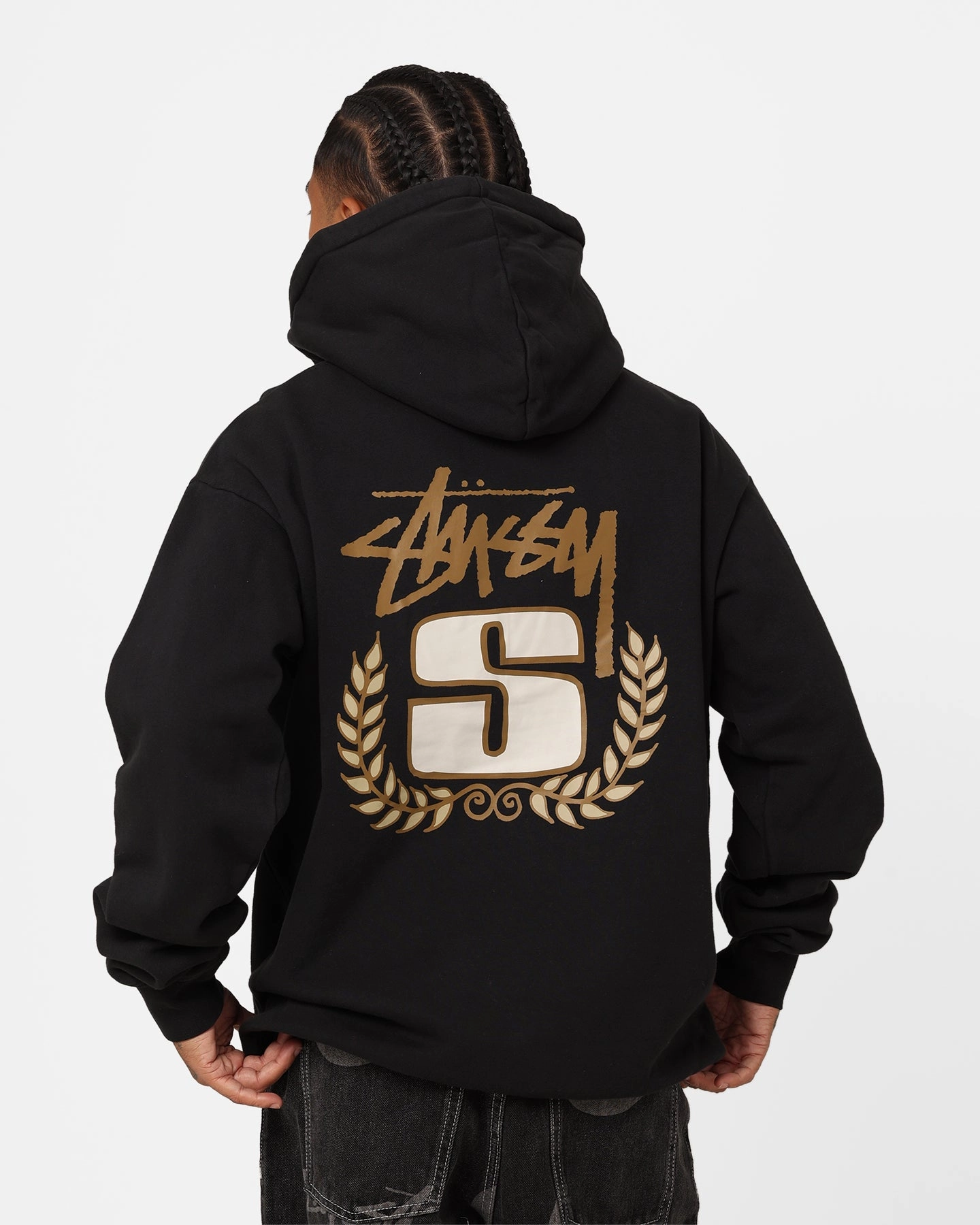 Stussy S Wreath Hoodie Black Rugged Outer Shell Recognize