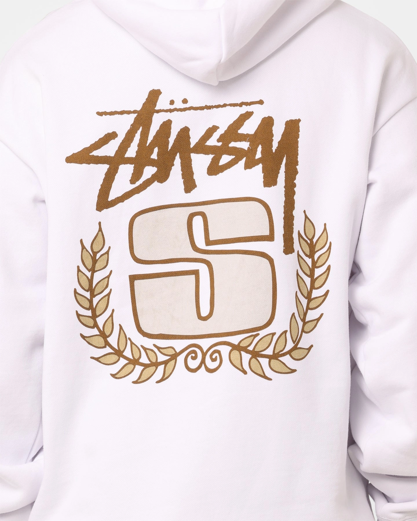 Stussy S Wreath Hoodie White cyclist Breathable