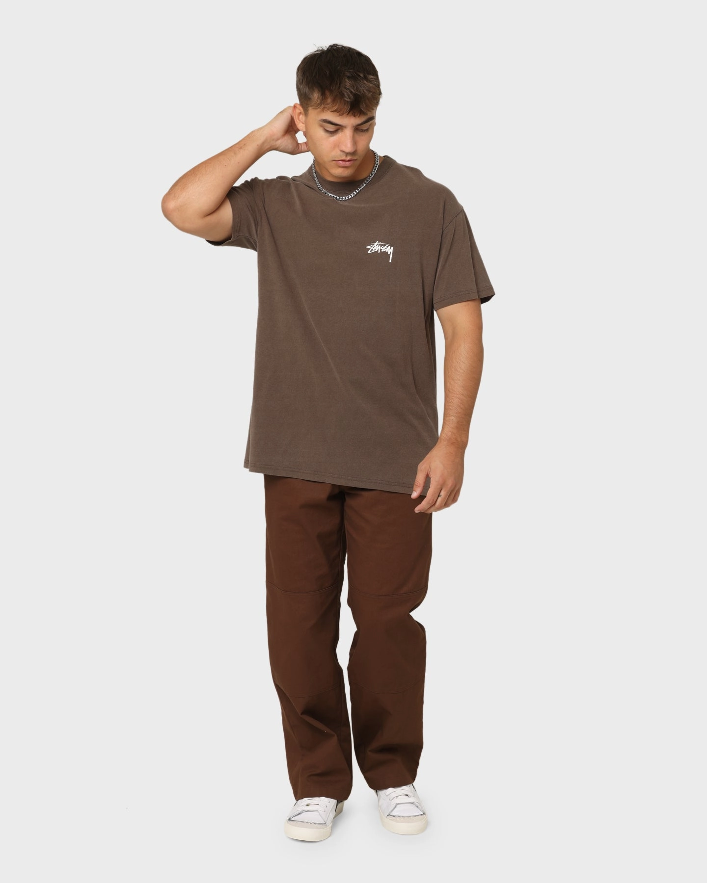 Stussy Something's Cooking T-Shirt Brown Pigment Sporty Appeal