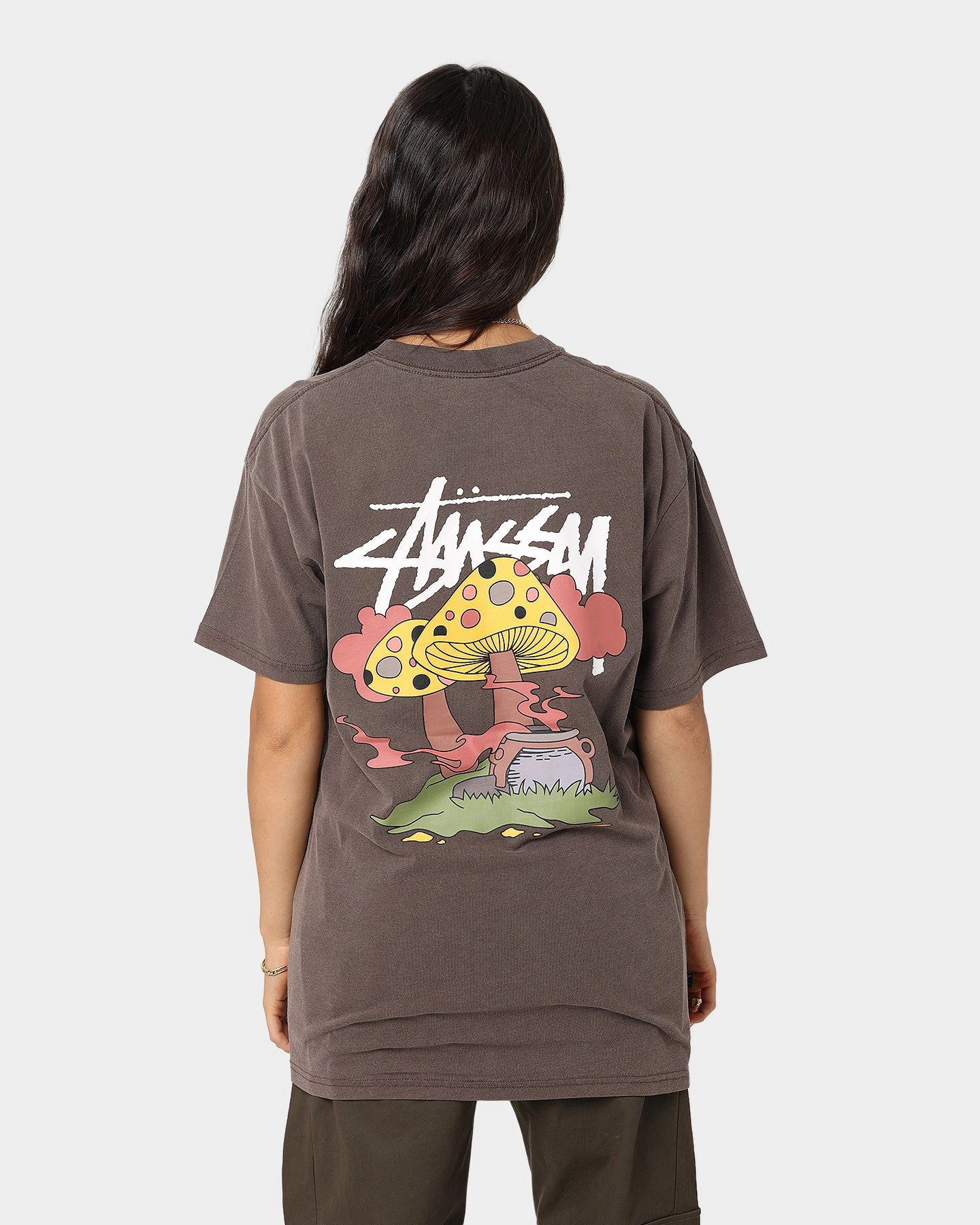 Stussy Something's Cooking T-Shirt Brown Pigment Cozy Essentials