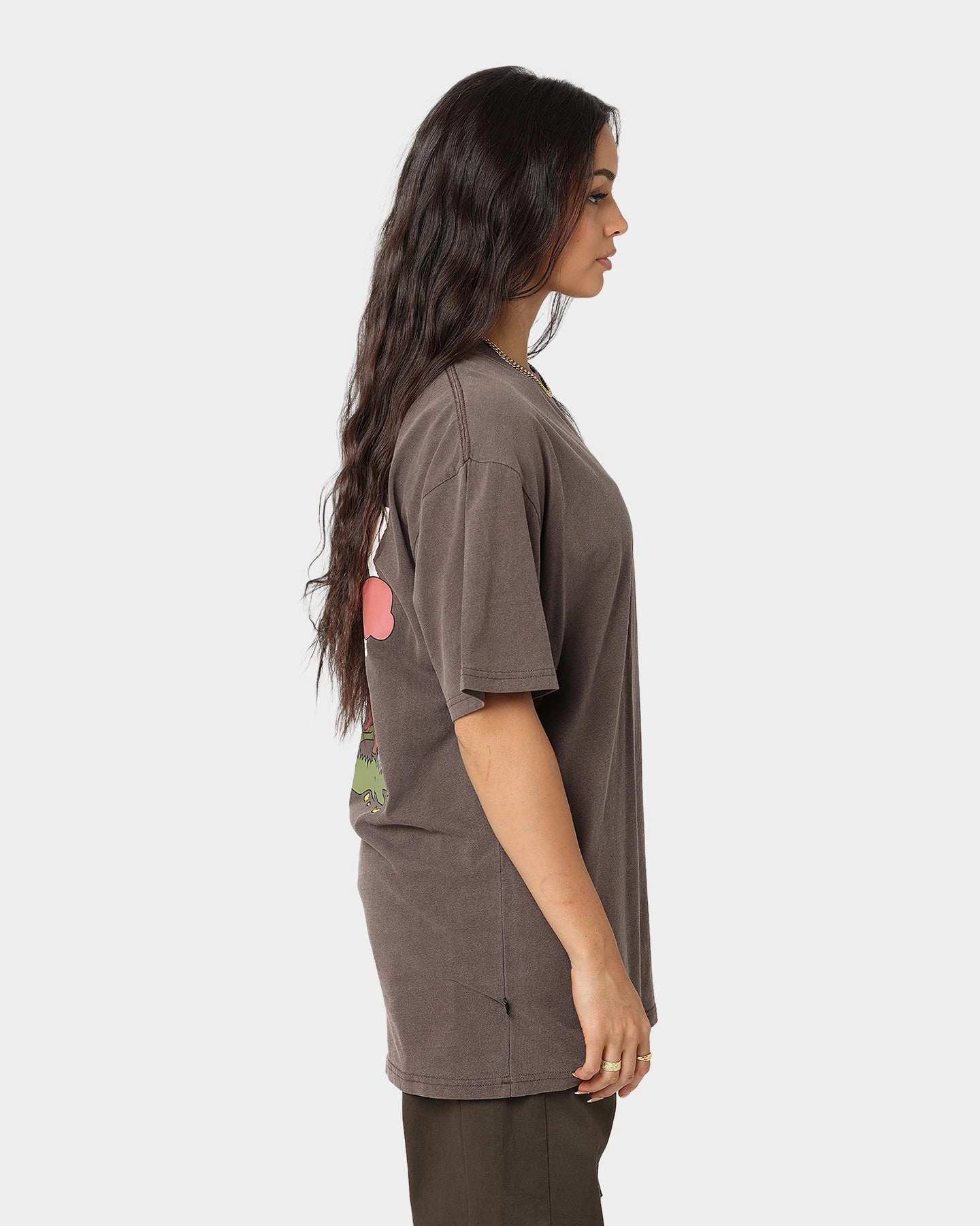 Stussy Something's Cooking T-Shirt Brown Pigment Soft Breathable