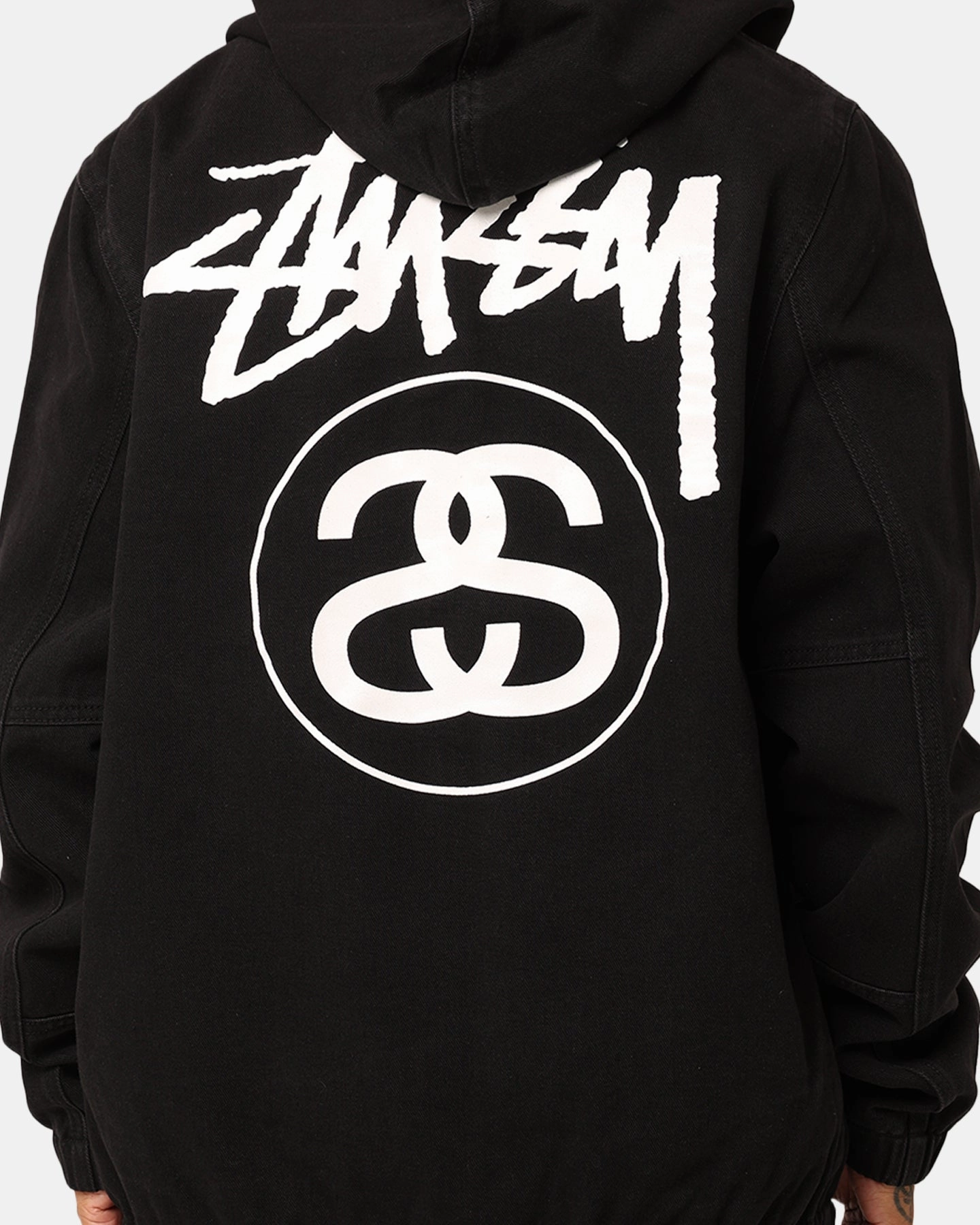 Office Comfort Style Statement Stussy SS Link Lightweight Denim Jacket Black Denim