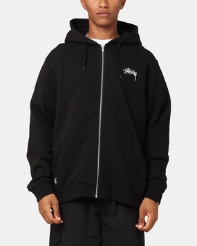 Stussy Stock Embroidery Full Zip Hoodie Black Easter wear