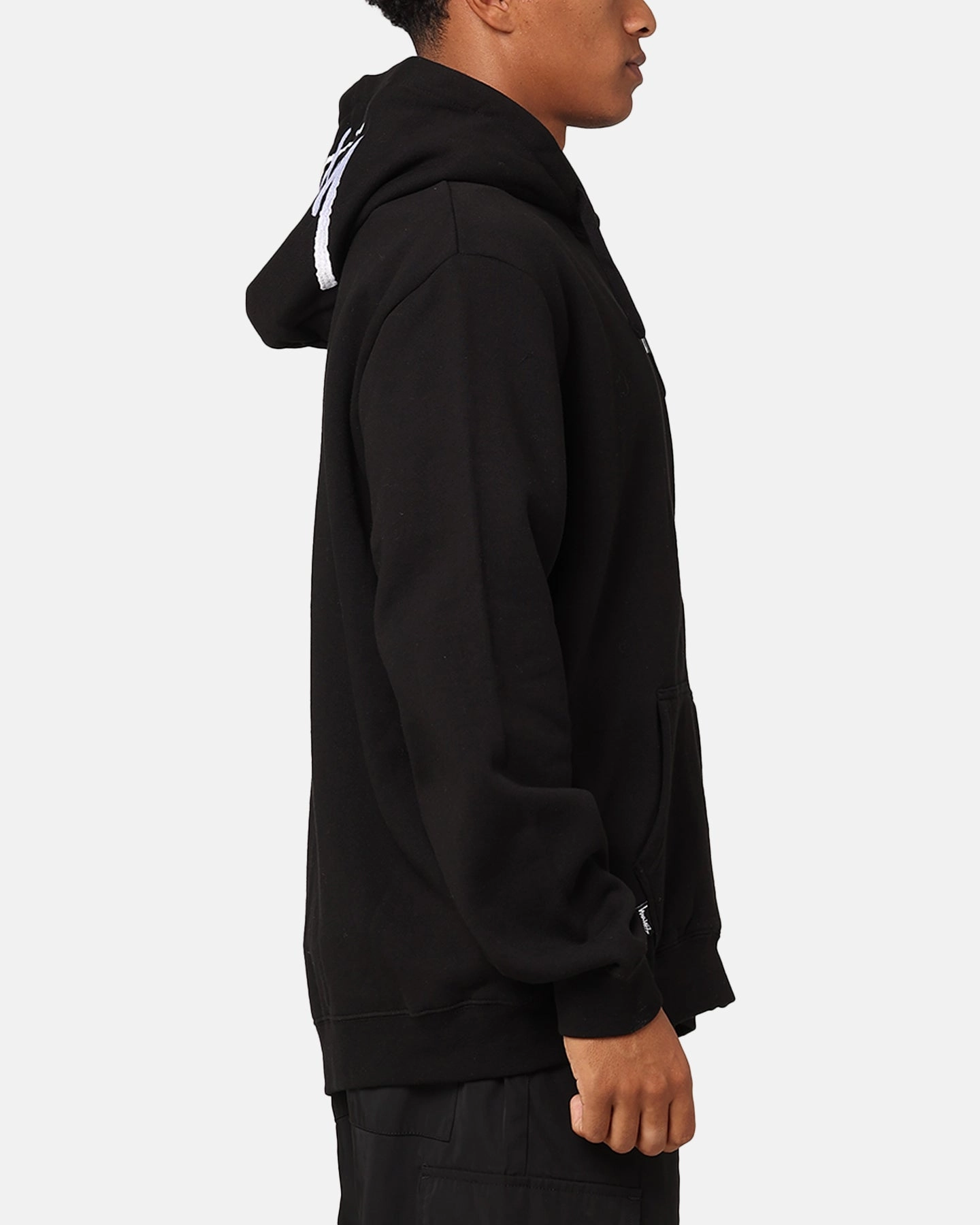 Stussy Stock Embroidery Full Zip Hoodie Black Occasion Base-layer