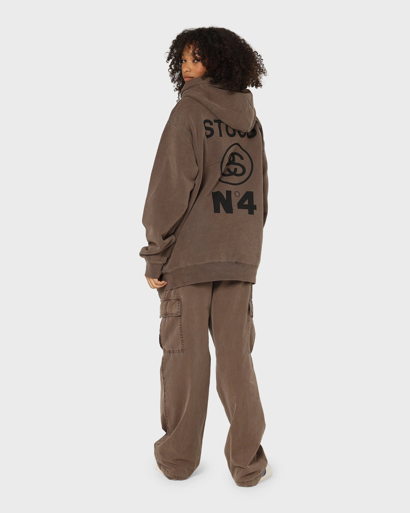 Warm Insulation clean design Stussy Stussy No.4 Hoodie Pigment Iron