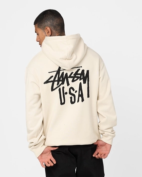 Stussy USA LCB Hoodie Cream neutral - colored