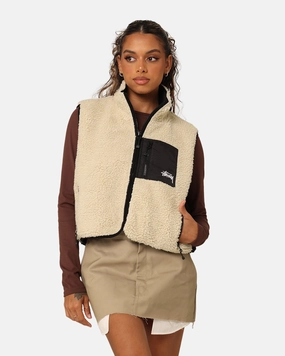 Stussy Women's 8 Ball Reversible Cropped Vest Black Moisture wicking