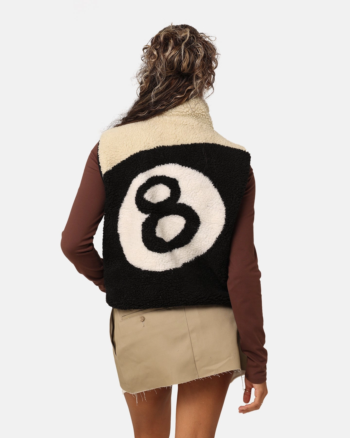 Stussy Women's 8 Ball Reversible Cropped Vest Black Change