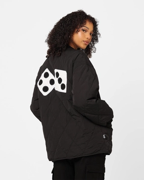 Stussy Women's Dice Quilted Jacket Black Street Edge