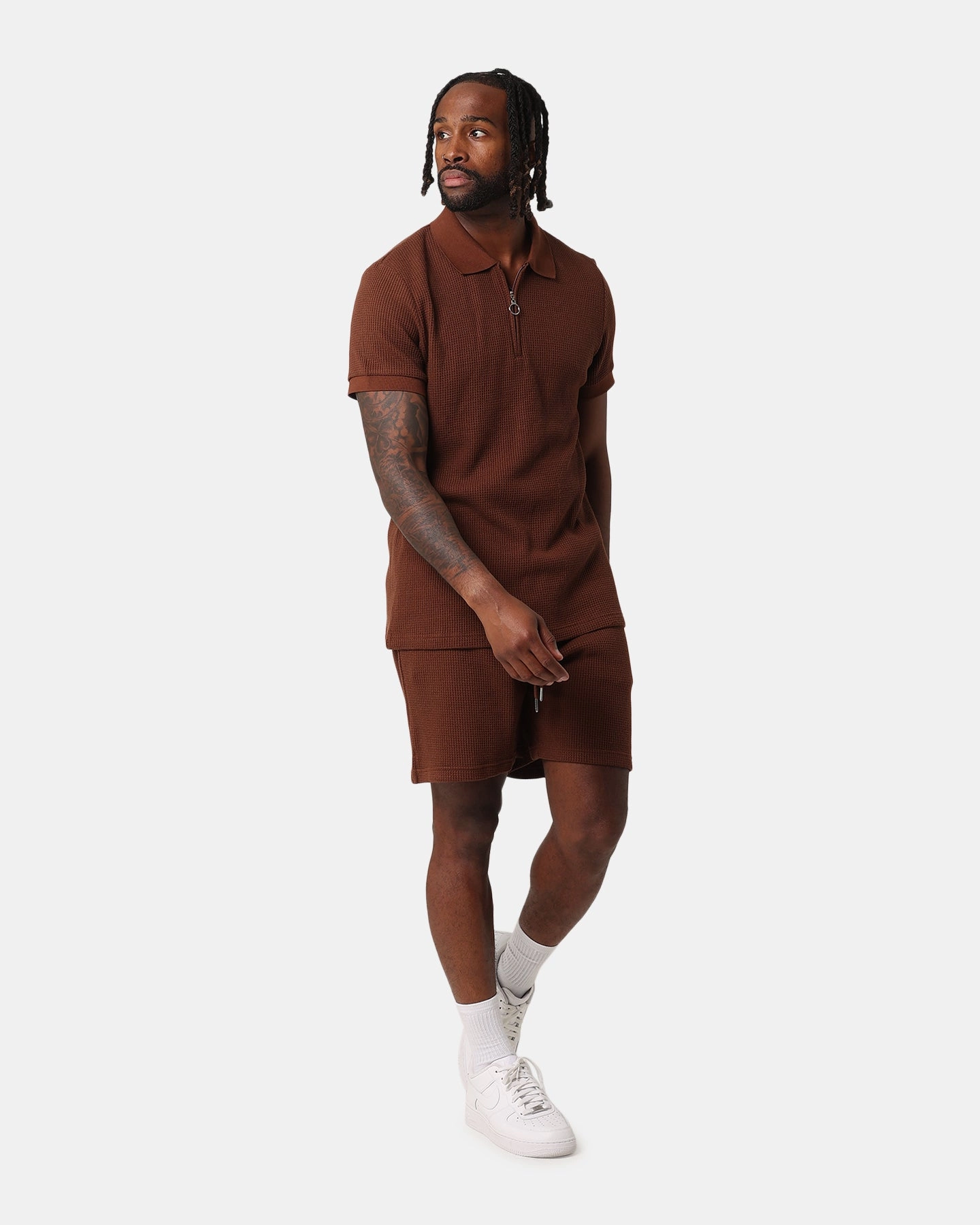 Preppy Style multiple pockets XXIII Ethan Knit Shorts Brown