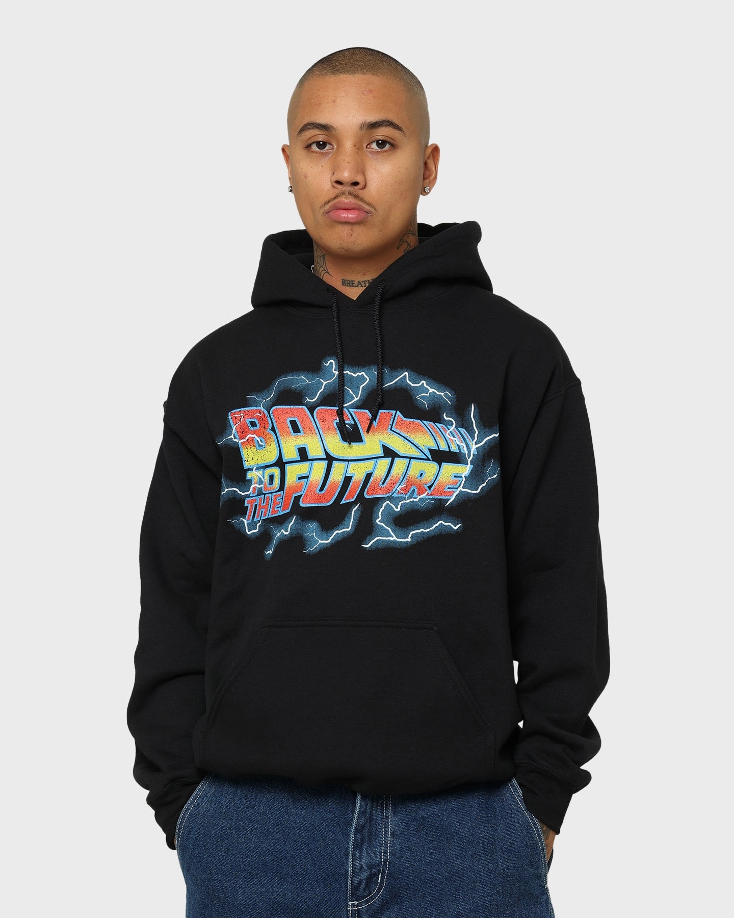 American Thrift X Back To The Future Back To The Future 1 Hoodie Black anti static suitable for sunny days