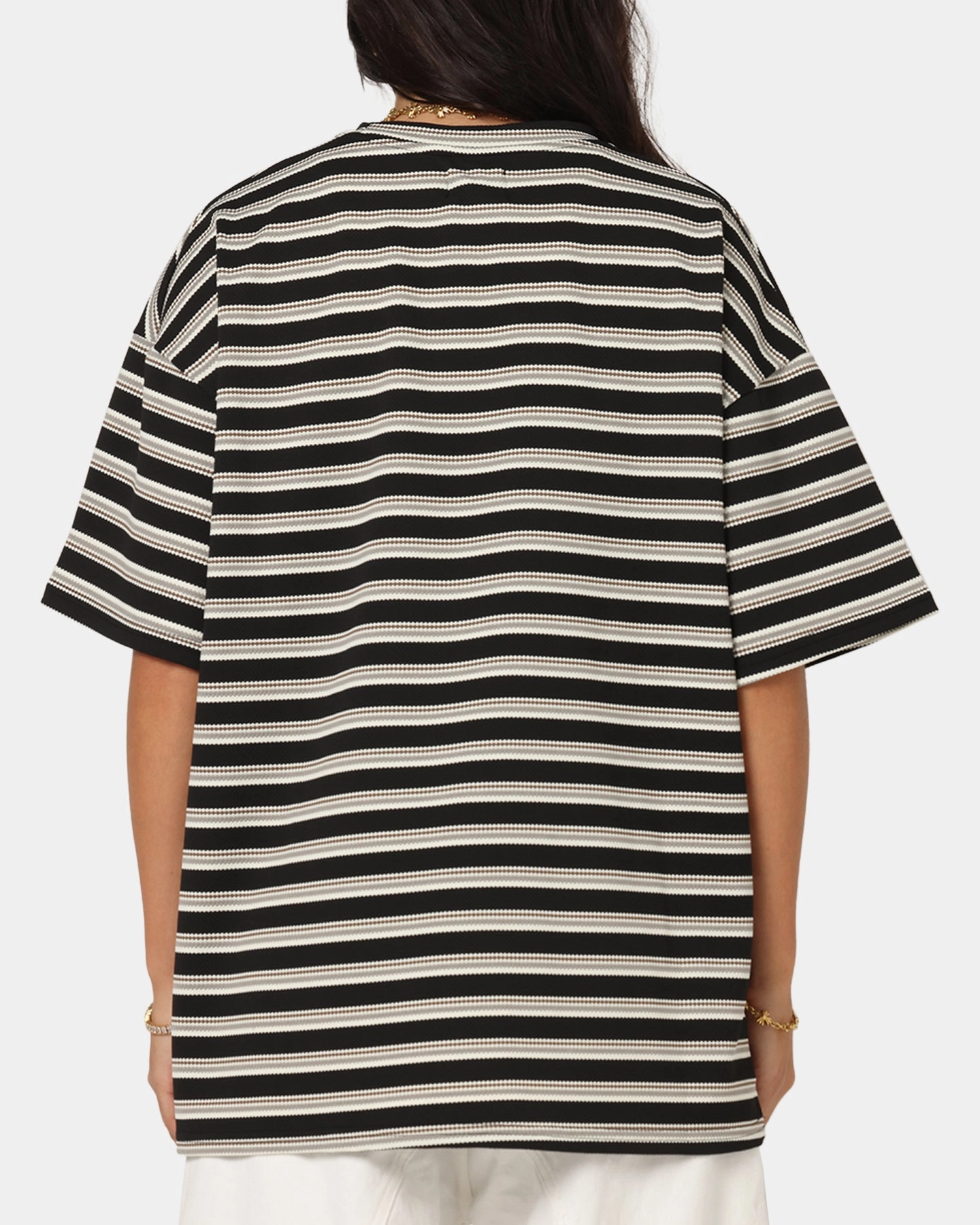 XXIII Standard Stripe T-Shirt Black/Grey Stylish Details