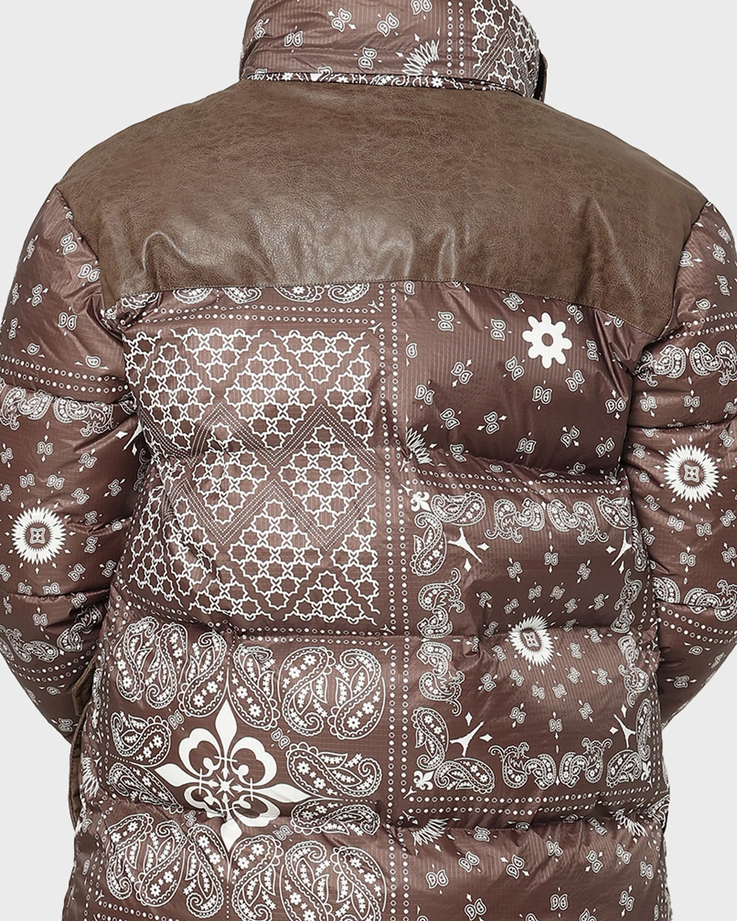 Insulated Shield Carre Bandana Ultra Roadman Puffer Jacket Dark Brown