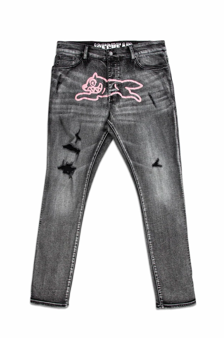 Icecream Flamingo Jeans Blackout fabric