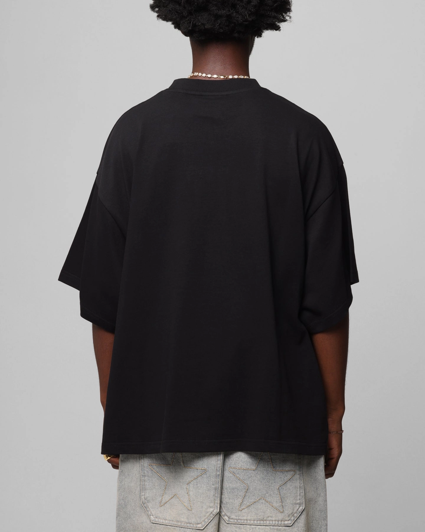 Timeless Look Wear Modern Layering Loiter Arch Premium Boxy T-Shirt Black