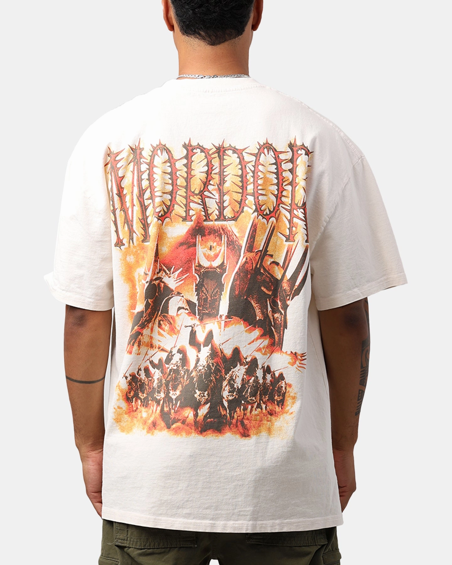 Feminine Touch American Thrift X Lord Of The Rings Mordor Heavyweight T-Shirt Off White