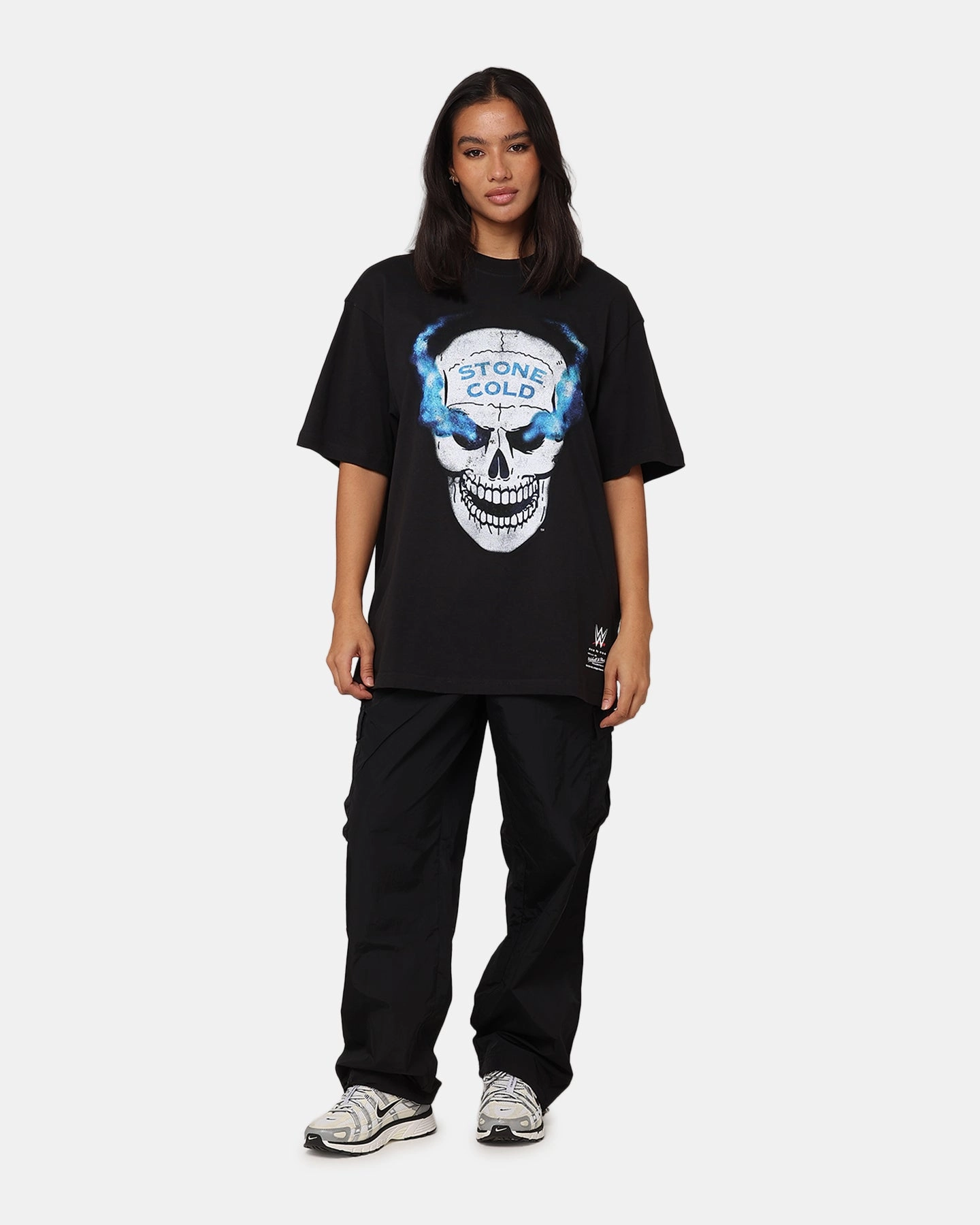 Mitchell & Ness X WWE Stone Cold Steve Austin Skull T-Shirt Overdyed Black On-the-Go Comfort