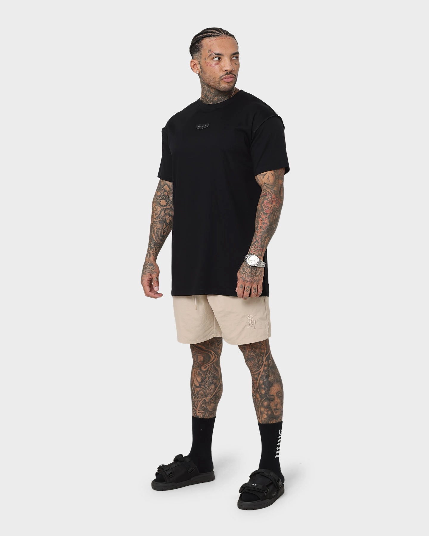 Recycled Elastic Trim Saint Morta Cali Beach Shorts Stone