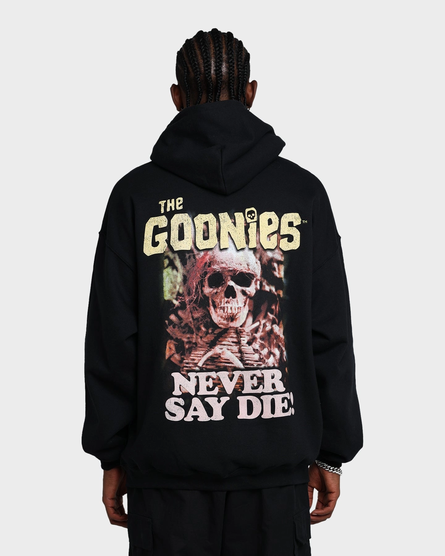 Receipt Stretch Fabric Goat Crew X The Goonies Goonies Hoodie Black