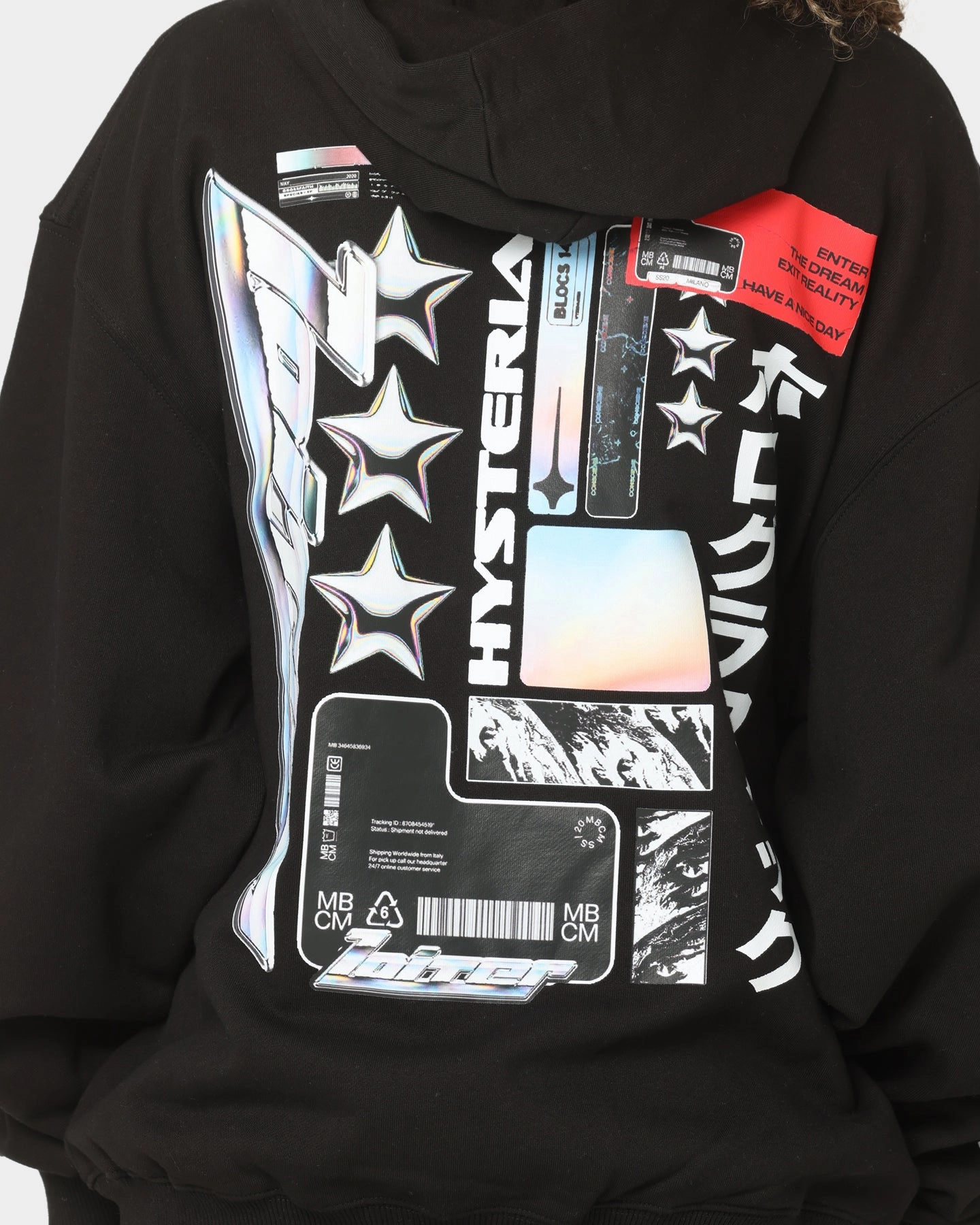 Urban Cool Loiter Constellation Hoodie Black
